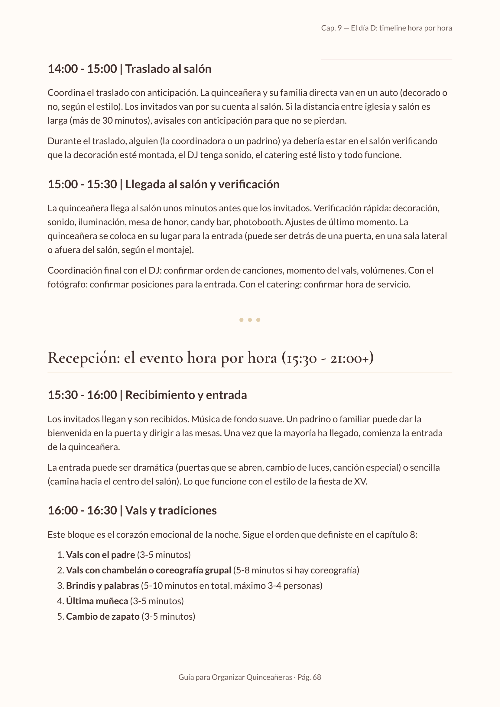 Fragmento del capítulo día D: timeline hora por hora