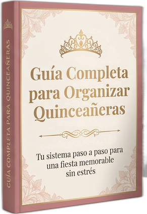 Mockup de la Guía Completa para Organizar Quinceañeras